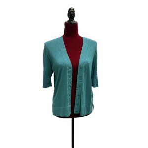 Ann Taylor LOFT Cardigan Button up, Teal, Size Medium NWT